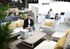 Giannis Kourfalis, export manager at 10Deka presented the new Naida Collection. The Greek brand produces aluminium outdoor furniture, mostly for big hotel chains.